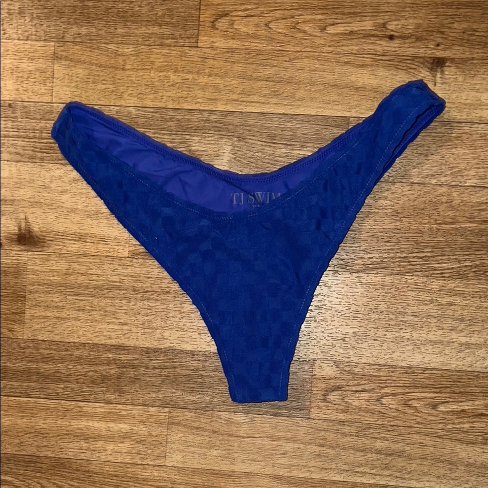 Cobalt blue check swim bottoms TJ Swim